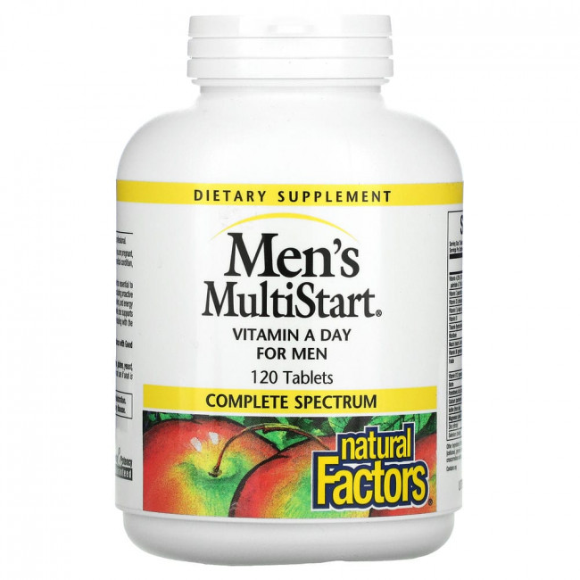 Natural Factors, Men's MultiStart, ежедневные витамины для мужчин, 120 таблеток Natural Factors, Men's MultiStart, ежедневные витамины для мужчин, 120 таблеток