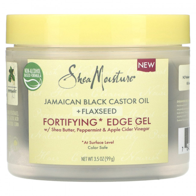 SheaMoisture, Ямайское черное касторовое масло + семена льна, укрепляющий гель, 99 г (3,5 унции) SheaMoisture, Ямайское черное касторовое масло + семена льна, укрепляющий гель, 99 г (3,5 унции)