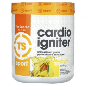 Top Secret Nutrition, Sport, Cardio Igniter, Professional Grade Performance Enhancer, Pineapple Mango, 6.35 oz (180 g)