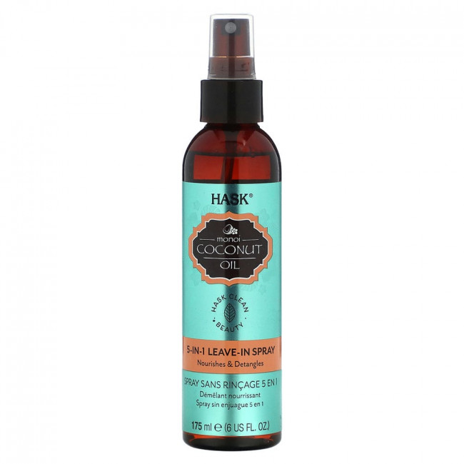 Hask Beauty, Кокосовое масло Monoi, спрей 5-в-1, 175 мл (6 жидк. Унций)
