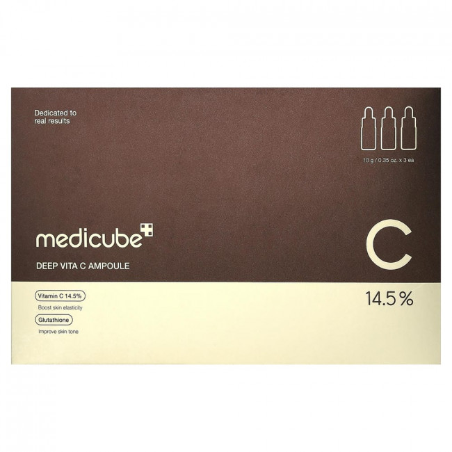 Medicube, ампулы Deep Vita C, 3 флакона по 10 г (0,35 унции) каждый. Medicube, ампулы Deep Vita C, 3 флакона по 10 г (0,35 унции) каждый.