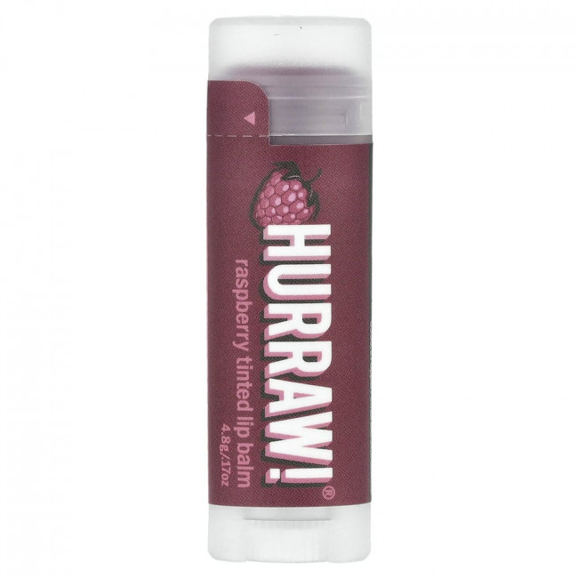 Hurraw! Balm, тонированный бальзам для губ, малиновый, 0,17 унции (4,8 г)