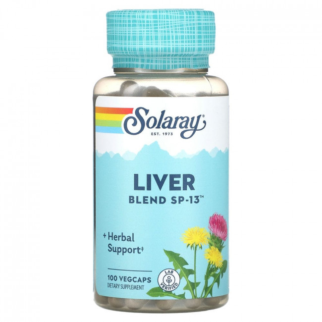 Solaray, Liver Blend SP-13, 100 Easy-To-Swallow Capsules Solaray, Liver Blend SP-13, 100 Easy-To-Swallow Capsules