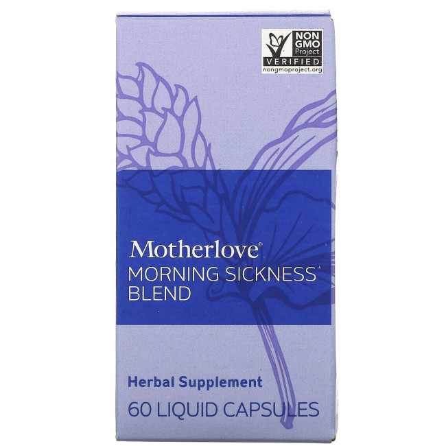 Motherlove, Morning Sickness, 60 жидких капсул Motherlove, Morning Sickness, 60 жидких капсул