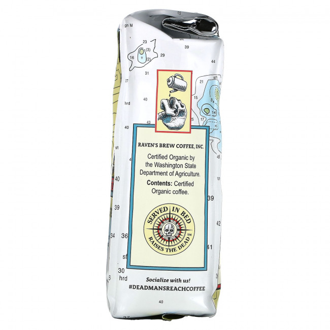 Raven's Brew Coffee, Кофе Deadman's Reach, органический, молотый, темной обжарки, 340 г (12 унций)