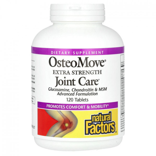 Natural Factors, OsteoMove, дополнительная забота о крепости суставов, 120 таблеток Natural Factors, OsteoMove, дополнительная забота о крепости суставов, 120 таблеток
