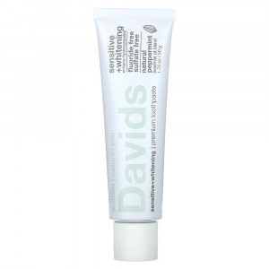 Davids Natural Toothpaste, Premium Toothpaste, Sensitive + Whitening, Natural Peppermint, 1.75 oz (50 g)