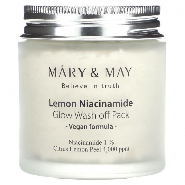 Mary&May, Lemon Niacinamide Glow, смываемая маска, 125 г (4,4 унции) Mary&May, Lemon Niacinamide Glow, смываемая маска, 125 г (4,4 унции)