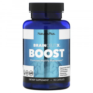 NaturesPlus, Brainceutix, стимулятор, 90 капсул NaturesPlus, Brainceutix, стимулятор, 90 капсул