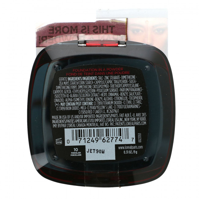 L'Oreal, Infallible 24H Fresh Wear, тональная основа в порошке, фарфор 10, 9 г (0,31 унции) L'Oreal, Infallible 24H Fresh Wear, тональная основа в порошке, фарфор 10, 9 г (0,31 унции)