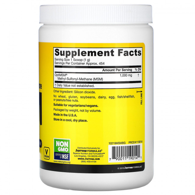 Jarrow Formulas, МСМ в виде порошка, 454 г (16 унций) Jarrow Formulas, МСМ в виде порошка, 454 г (16 унций)