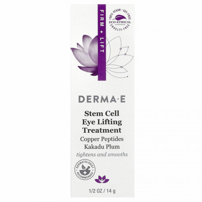 Derma E, подтягивающий крем для кожи вокруг глаз со стволовыми клетками, 14 г (0,5 унции)