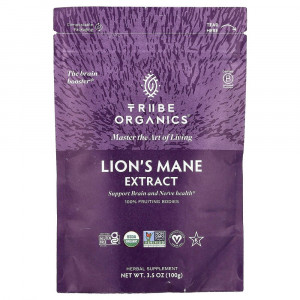 Tribe Organics, экстракт львиной гривы, 100 г (3,5 унции)