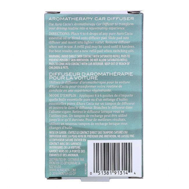 Aura Cacia, автомобильный диффузор для ароматерапии, 1 шт. Aura Cacia, автомобильный диффузор для ароматерапии, 1 шт.