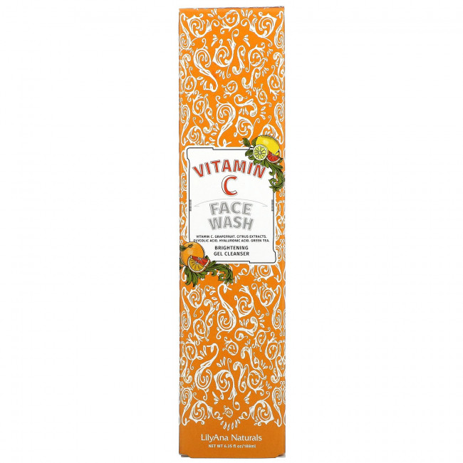 Lilyana Naturals, Средство для умывания с витамином C, 188 мл (6,35 жидких унций)