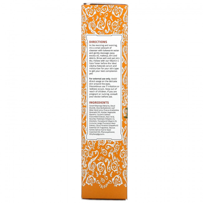 Lilyana Naturals, Средство для умывания с витамином C, 188 мл (6,35 жидких унций)