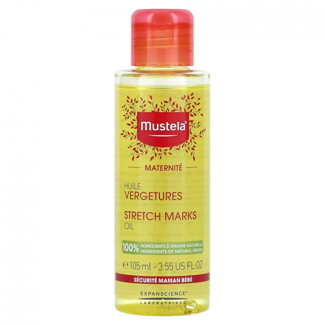 Mustela, масло против растяжек, без отдушки, 105 мл (3,55 жидк. унции)