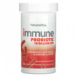 NaturesPlus, Иммунный пробиотик, 10 млрд КОЕ, 30 капсул NaturesPlus, Иммунный пробиотик, 10 млрд КОЕ, 30 капсул