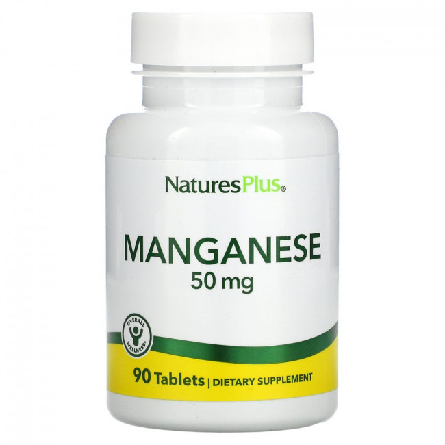 NaturesPlus, марганец, 50 мг, 90 таблеток