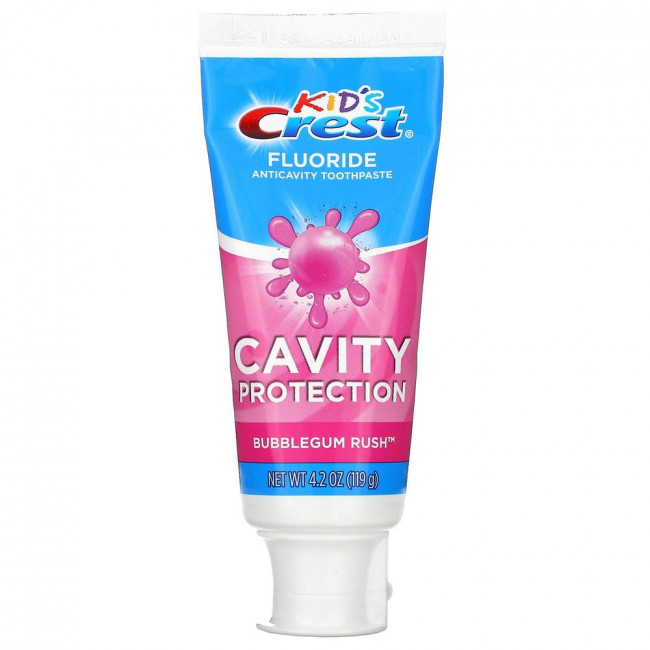 Crest, фторсодержащая зубная паста от кариеса, для детей от 2 лет, со вкусом жевательной резинки, 119 г (4,2 унции)