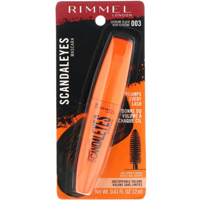Rimmel London, Тушь для ресниц Scandaleyes, 003 угольно-черная, 12 мл Rimmel London, Тушь для ресниц Scandaleyes, 003 угольно-черная, 12 мл