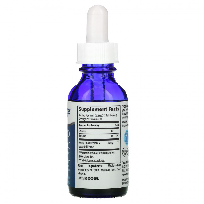 Trace Minerals ®, Экстракт конопли, 600 мг, 30 мл (1 жидк. Унция)