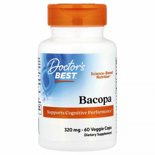 Doctor's Best, бакопа с Synapsa, 320 мг, 60 вегетарианских капсул Doctor's Best, бакопа с Synapsa, 320 мг, 60 вегетарианских капсул