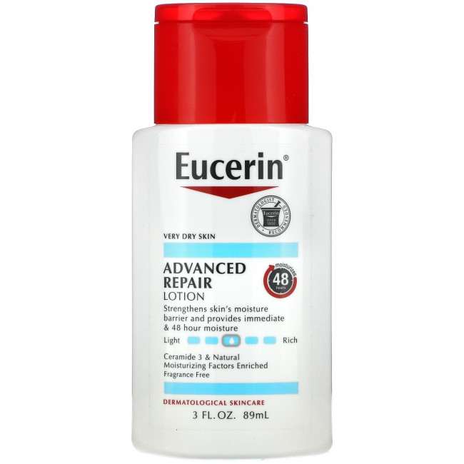 Eucerin, Улучшенный восстанавливающий лосьон, без отдушек, 89 мл (3 жидк. Унции) Eucerin, Улучшенный восстанавливающий лосьон, без отдушек, 89 мл (3 жидк. Унции)