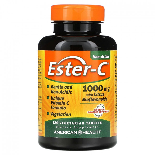 American Health, Ester-C с цитрусовыми биофлавоноидами, 1000 мг, 120 вегетарианских таблеток American Health, Ester-C с цитрусовыми биофлавоноидами, 1000 мг, 120 вегетарианских таблеток