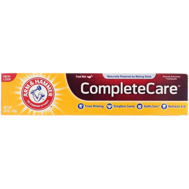 Arm & Hammer, Complete Care, Baking Soda & Peroxide Toothpaste, Plus Whitening with Stain Defense, 6.0 oz (170 g) Arm & Hammer, Complete Care, Baking Soda & Peroxide Toothpaste, Plus Whitening with Stain Defense, 6.0 oz (170 g)