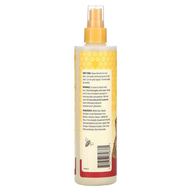 Burt's Bees, Успокаивающий спрей для собак с яблочным уксусом и алоэ вера, 10 жидких унций (296 мл)