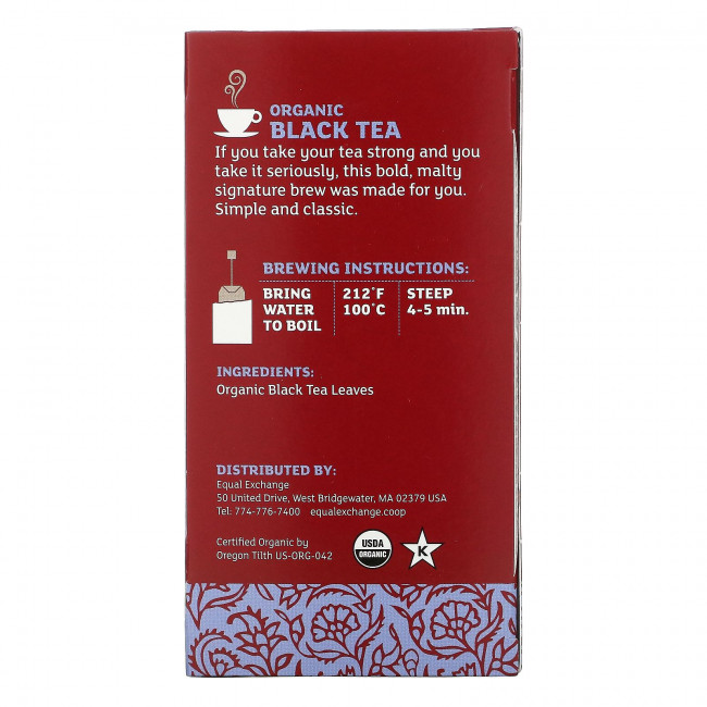 Equal Exchange, Organic Black Tea, 20 Tea Bags, 1.41 oz ( 40 g) Equal Exchange, Organic Black Tea, 20 Tea Bags, 1.41 oz ( 40 g)