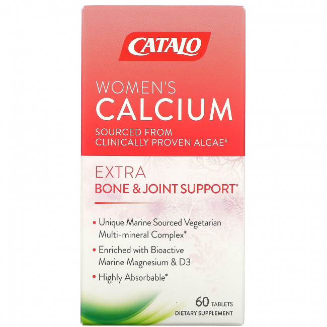 Catalo Naturals, Кальций для женщин, поддержка костей и суставов, 60 таблеток Catalo Naturals, Кальций для женщин, поддержка костей и суставов, 60 таблеток