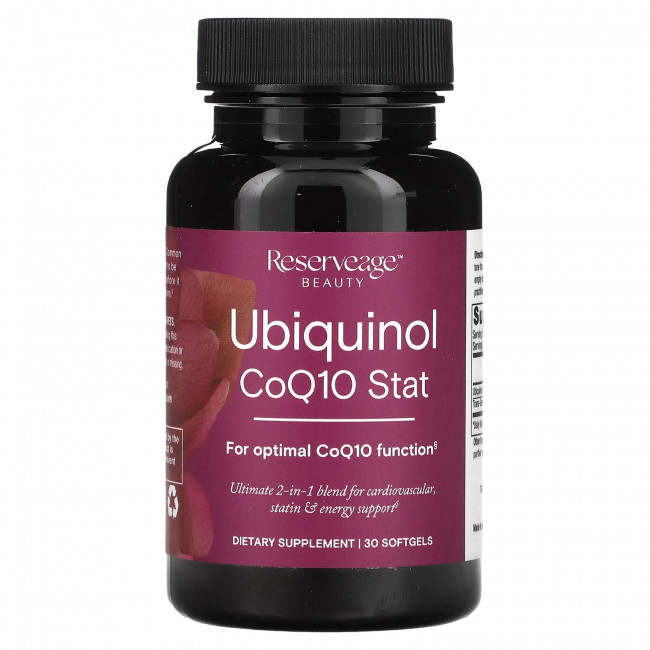 Reserveage Nutrition, Убихинол, Coq10 stat, 30 мягких таблеток Reserveage Nutrition, Убихинол, Coq10 stat, 30 мягких таблеток