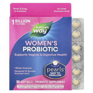 Nature's Way, Probiotic Pearls для женщин, вагинальное здоровье и здоровье кишечника, 30 мягких желатиновых капсул