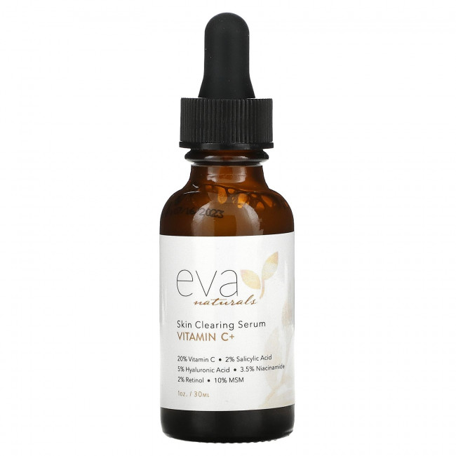 Eva Naturals, Очищающая сыворотка, витамин C +, 30 мл (1 унция)