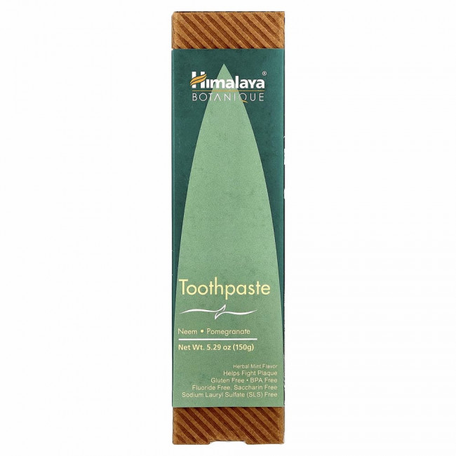 Himalaya, Botanique, зубная паста, ним и гранат, без фтора, 150 г (5,29 унции)
