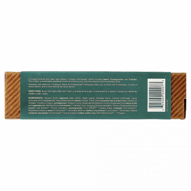 Himalaya, Botanique, зубная паста, ним и гранат, без фтора, 150 г (5,29 унции)