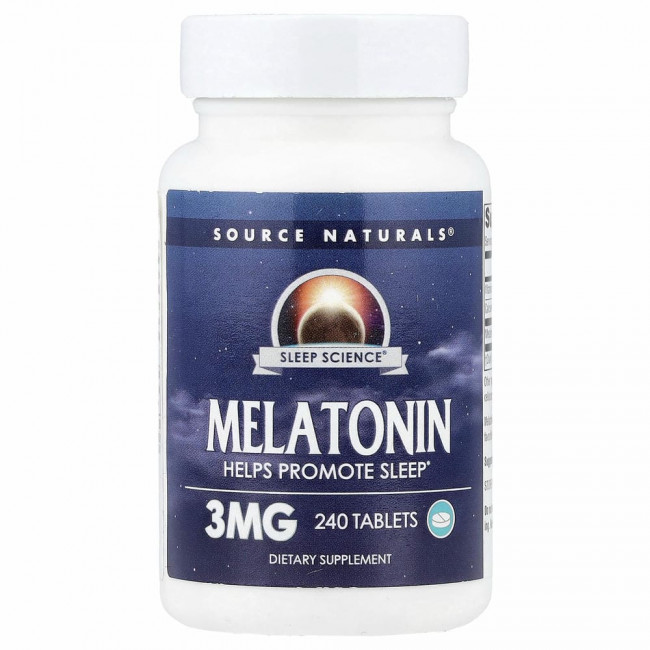 Source Naturals, Мелатонин, 3,0 мг, 240 таблеток