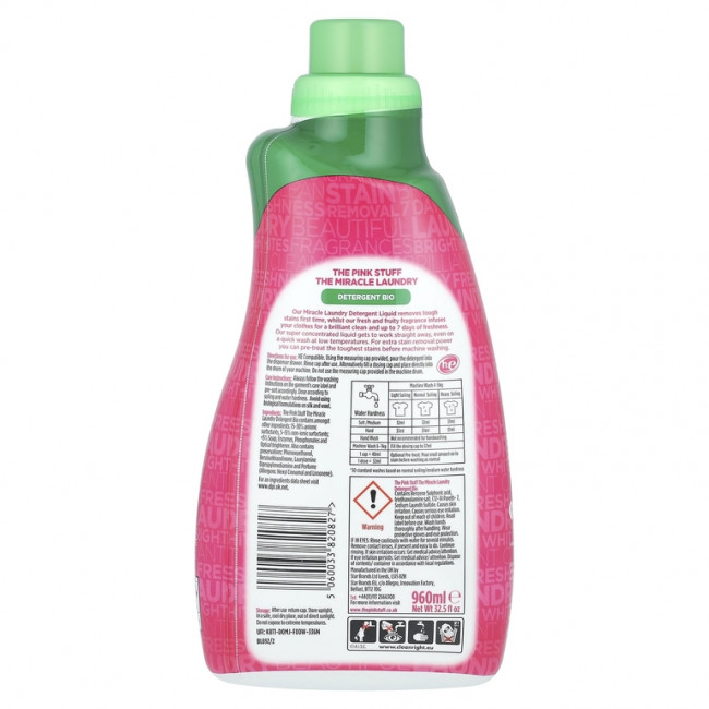 The Pink Stuff, The Miracle, средство для стирки, биопродукт, 960 мл (32,5 жидк. унции)