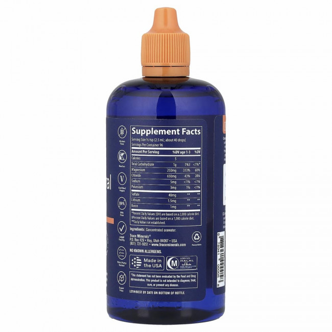 Trace Minerals ®, ConcenTrace, микроэлементы в форме капель, 237 мл Trace Minerals ®, ConcenTrace, микроэлементы в форме капель, 237 мл