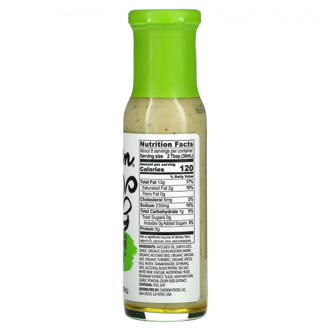 Chosen Foods, Чистое масло авокадо, заправка и маринад, цезарь, 237 мл (8 жидк. Унций)