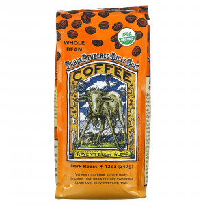 Raven's Brew Coffee, Three Peckered Billy Goat Coffee, органический, цельные зерна, темная обжарка, 340 г (12 унций)