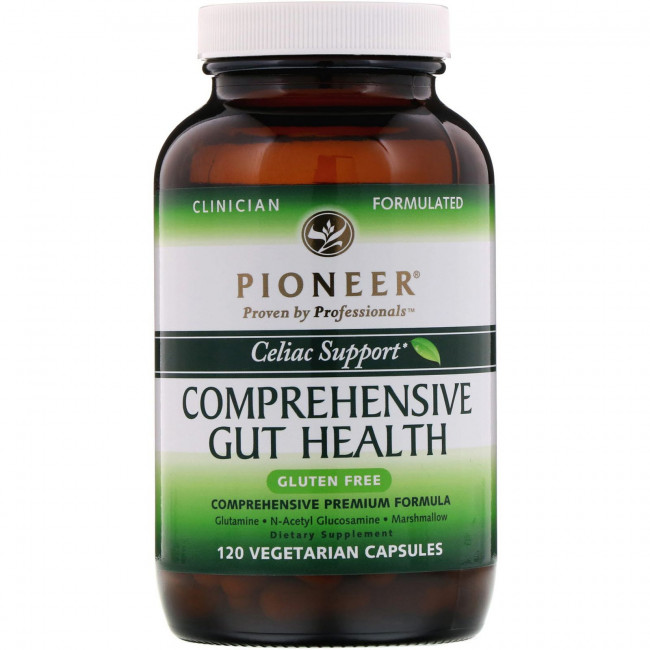Pioneer Nutritional Formulas, Celiac Support, Общее здоровье кишечника, 120 растительных капсул