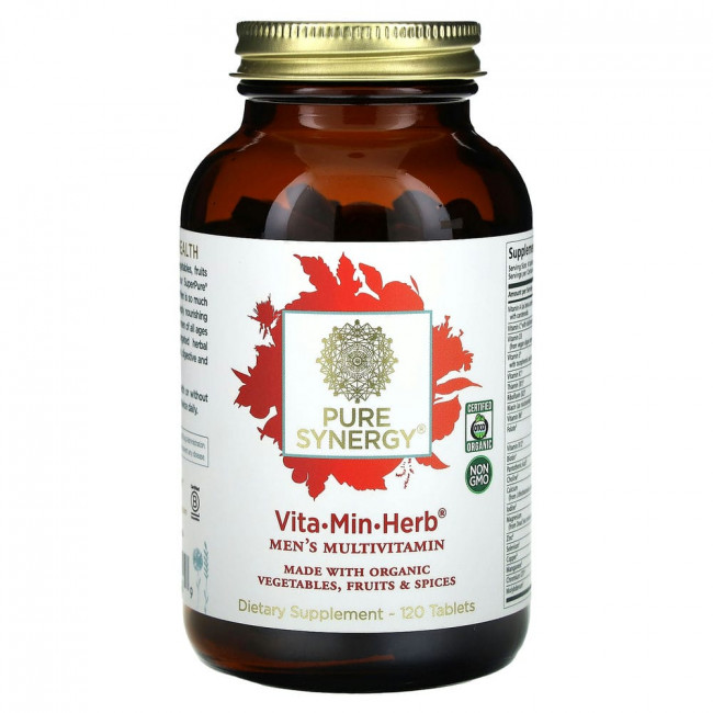 Pure Synergy, Vita·Min·Herb, мультивитамины для мужчин, 120 таблеток