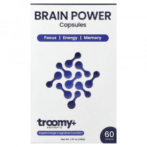 Troomy Nootropics, Brain Power, 60 капсул