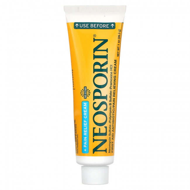 Neosporin, Крем двойного действия, обезболивающий крем, 1 унция (28,3 г) Neosporin, Крем двойного действия, обезболивающий крем, 1 унция (28,3 г)
