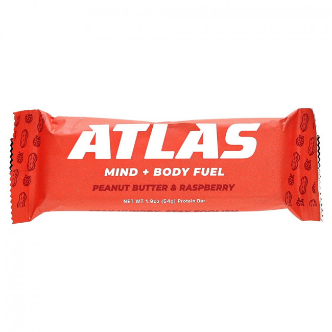 Atlas Bar, Protein Bar, Peanut Butter & Raspberry , 1.9 oz (54 g)