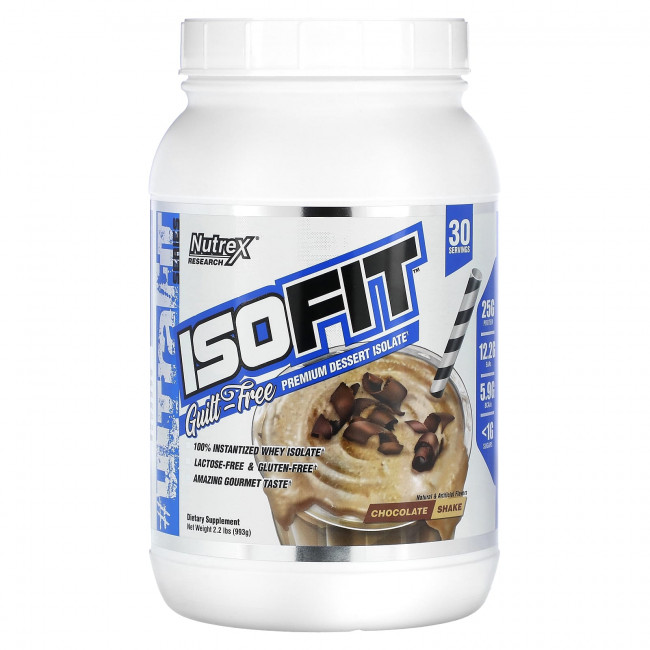 Nutrex Research, IsoFit, шоколадный коктейль, 993 г (2,2 фунта) Nutrex Research, IsoFit, шоколадный коктейль, 993 г (2,2 фунта)
