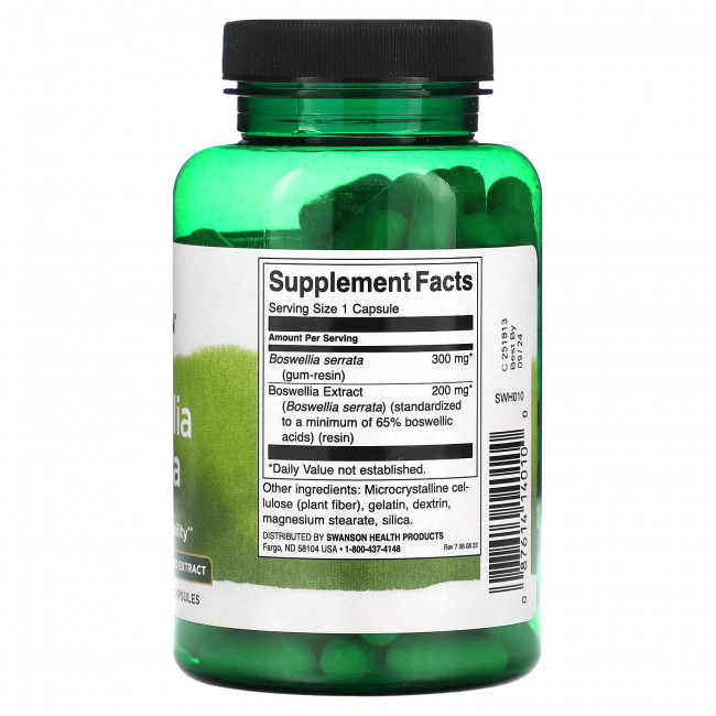 Swanson, Boswellia serrata, 120 капсул Swanson, Boswellia serrata, 120 капсул
